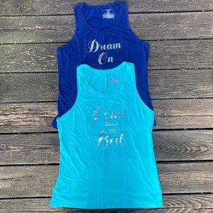 SOLD Victoria’s Secret Come Back To Bed Teal M/Dream On Blue S Tank Tops NWOT